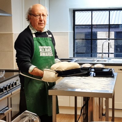 Baking bread for sale in village shop