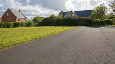 View of the Grassed Area beyond the rear car park
