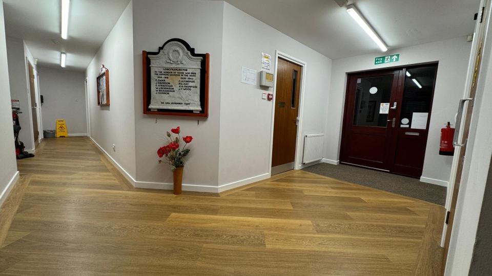 Entrance hallway and side corridor