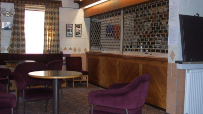 The lounge and bar area