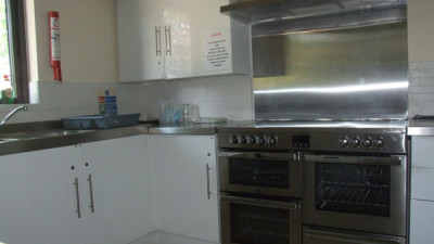 Kitchen showing range cooker