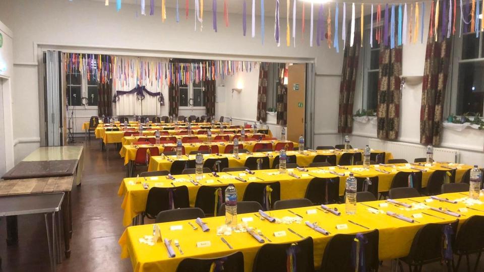 Swindale Blackett wedding reception set up 2023