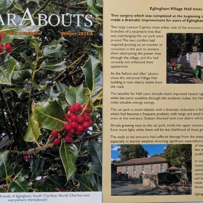 The cover and an inside page from the December edition