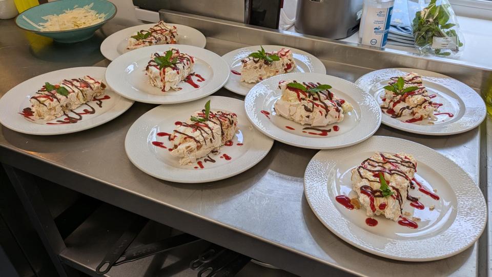 Strawberry Roulade all prepared