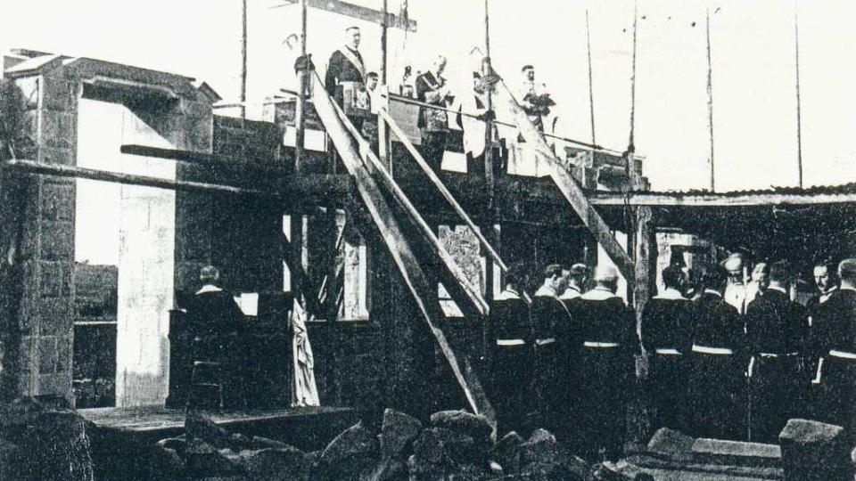 Ceremony to lay the inscription stone, 11th June 1924